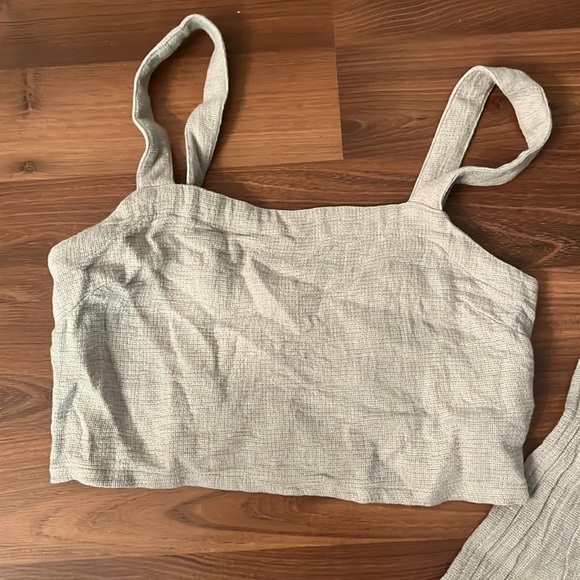 Madewell Set- Breezewoven Pull-On High-Rise Straight Pants XXS and Top S - Picture 5 of 5